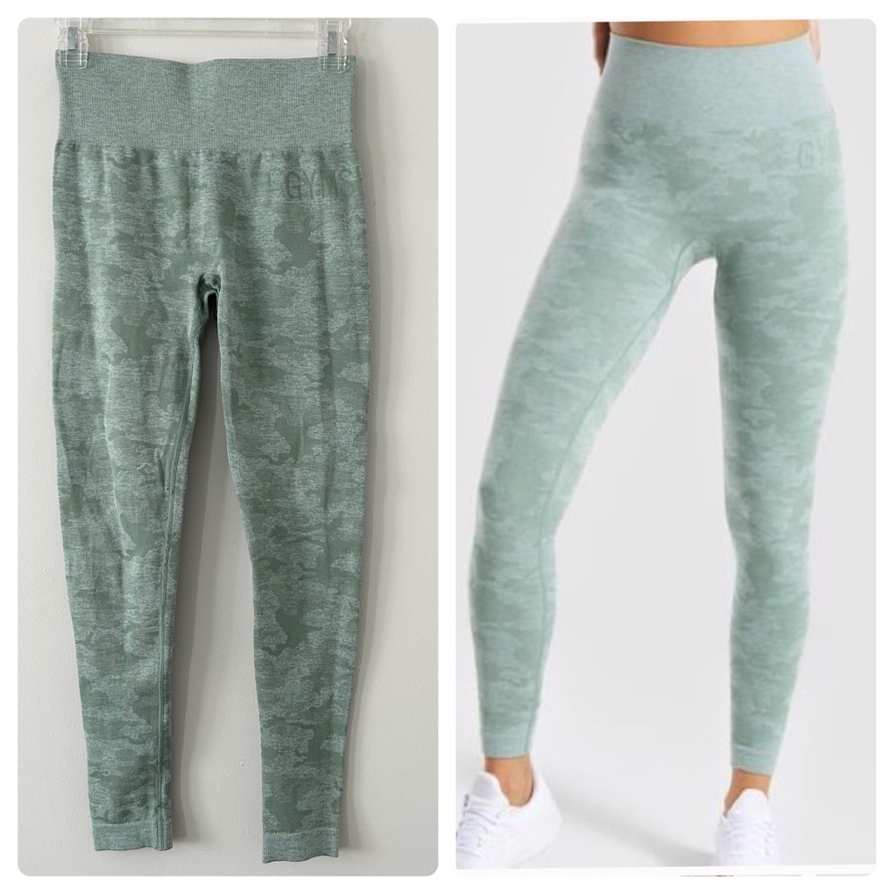 Gymshark Adapt Sage Green Camo Legging